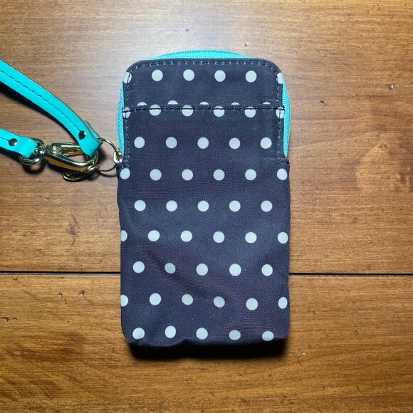 Women's Fossil Nylon Wristlet Pouch Holds Small Phone, Keys, Cash or Cards - Picture 3 of 10